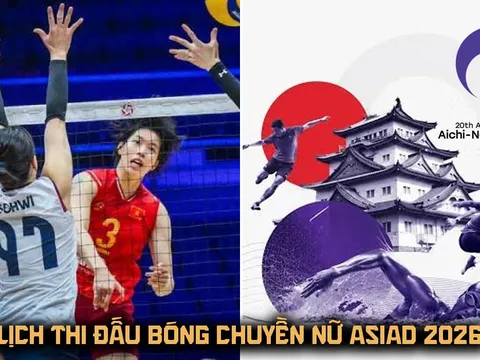 Lịch thi đấu bóng chuyền nữ ASIAD 2026 mới nhất - Lịch phát sóng tuyển BC nữ Việt Nam đấu với Qatar