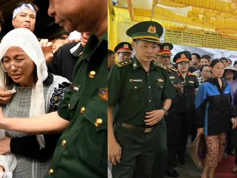 Tang lễ Trung tá Trần Văn Tùng: Đồng đội, người thân, hàng xóm và nhiều người xa lạ đến tiễn biệt