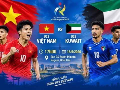 TRỰC TIẾP bóng đá U23 Việt Nam vs U23 Kuwait - Link xem trực tiếp bóng đá nam ASIAD 2026 trên VTV6