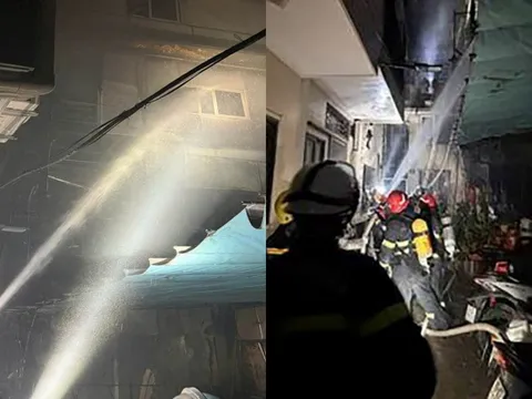 Hiện trường vụ cháy nhà 4 tầng ở Hà Nội khiến 5 người tử vong, nhiều người mắc kẹt