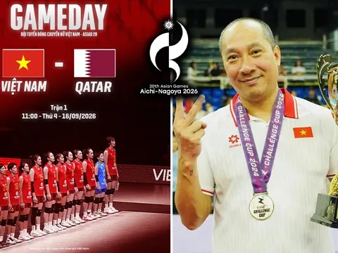 Link xem trực tiếp bóng chuyền nữ Việt Nam vs Qatar 11h ngày 16/9 - VTV trực tiếp ASIAD 2026 hôm nay