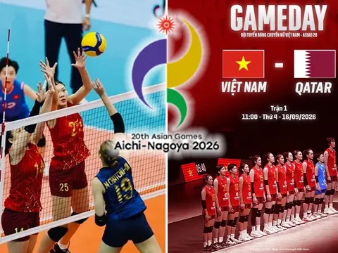VTV trực tiếp bóng chuyền nữ ASIAD 2026 - Link xem trực tiếp bóng chuyền Việt Nam vs Qatar hôm nay 16/9