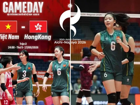 VTV6 Trực tiếp bóng chuyền nữ Việt Nam vs Hong Kong - Link xem trực tiếp bóng chuyền ASIAD 2026 hôm nay