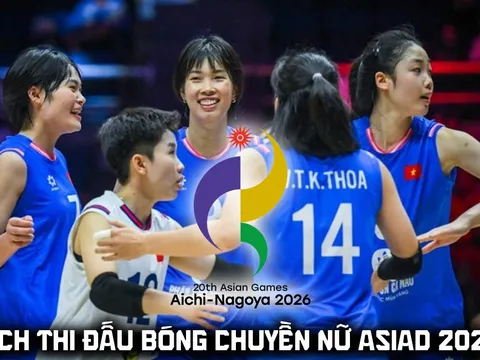 Lịch thi đấu tứ kết bóng chuyền nữ ASIAD 2026 mới nhất: Tuyển nữ Việt Nam đấu Trung Quốc lúc mấy giờ?