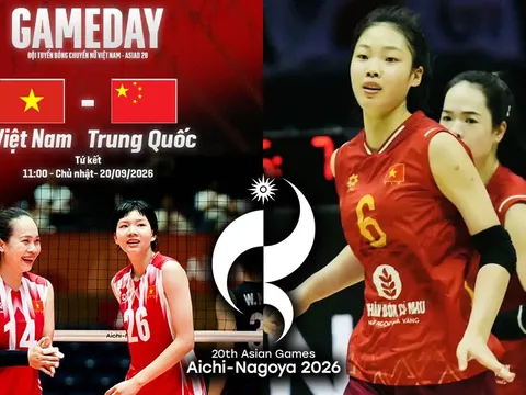 VTV6 VTVGo trực tiếp bóng chuyền nữ Việt Nam vs Trung Quốc - Link xem trực tiếp tứ kết ASIAD 2026 hôm nay