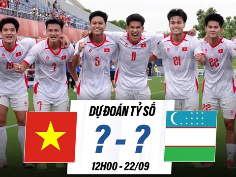 Dự đoán kết quả, tỷ số U23 Việt Nam vs U23 Uzbekistan - Nhận định bóng đá nam ASIAD 2026 hôm nay 22/9