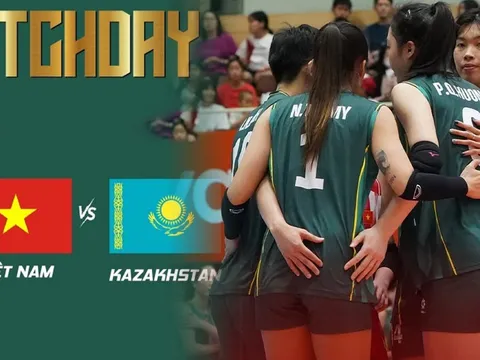 TRỰC TIẾP bóng chuyền nữ Việt Nam đấu Kazakhstan hôm nay 22/9 - VTV phát sóng bóng chuyền nữ ASIAD 2026