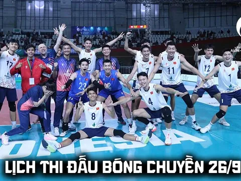 Lịch thi đấu bóng chuyền hôm nay 26/9: Kênh phát sóng tuyển Việt Nam đấu Ấn Độ tại ASIAD 2026