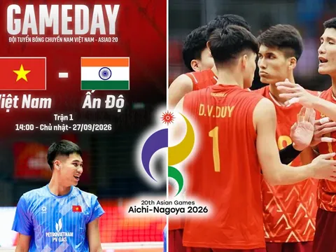 VTV trực tiếp bóng chuyền ASIAD 2026 hôm nay 27/9 - Link xem trực tiếp bóng chuyền Việt Nam vs Ấn Độ