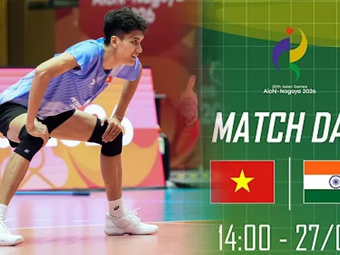 Xem TRỰC TIẾP bóng chuyền Việt Nam đấu Ấn Độ ở đâu? VTV6, VTVGo phát sóng bóng chuyền ASIAD 2026