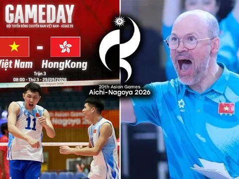 VTV trực tiếp bóng chuyền nam ASIAD 2026 mới nhất - Link xem trực tiếp Việt Nam vs Hong Kong hôm nay