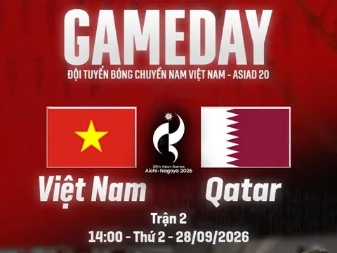 Xem trực tiếp bóng chuyền Việt Nam đấu Qatar ở đâu, kênh nào? VTV trực tiếp ASIAD 2026 hôm nay 28/9