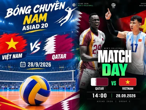 Kết quả bóng chuyền Việt Nam vs Qatar - Cập nhật kết quả thi đấu bóng chuyền nam ASIAD 2026