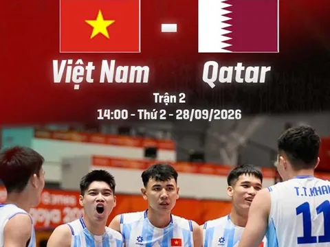 Xem TRỰC TIẾP bóng chuyền Việt Nam đấu Qatar ở đâu? VTV6, VTVGo phát sóng bóng chuyền ASIAD 2026