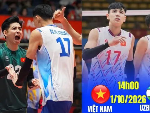 Link xem TRỰC TIẾP bóng chuyền Việt Nam đấu Uzbekistan hôm nay 27/9 - VTV6 phát sóng bóng chuyền ASIAD 2026