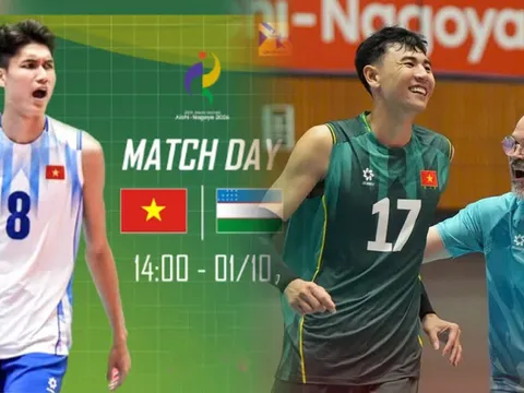 TRỰC TIẾP bóng chuyền Việt Nam vs Uzbekistan hôm nay 1/10 - VTV6, VTVGo trực tiếp bóng chuyền ASIAD 2026 mới nhất