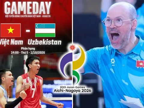 VTV trực tiếp bóng chuyền nam ASIAD 2026 - Link xem trực tiếp Việt Nam vs Uzbekistan hôm nay 1/10