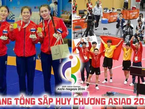 Bảng tổng sắp huy chương ASIAD 2026 mới nhất: Đoàn thể thao Việt Nam thăng hoa sau tấm HCV cầu mây