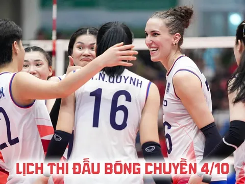 Lịch thi đấu bóng chuyền hôm nay 4/10: Hà Nội Tasco đấu với BCTT BĐ19 ở giải VĐQG Việt Nam khi nào?