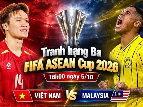 Kết quả bóng đá Việt Nam vs Malaysia - Cập nhật link xem trực tiếp FIFA ASEAN Cup 2026 trên FPT
