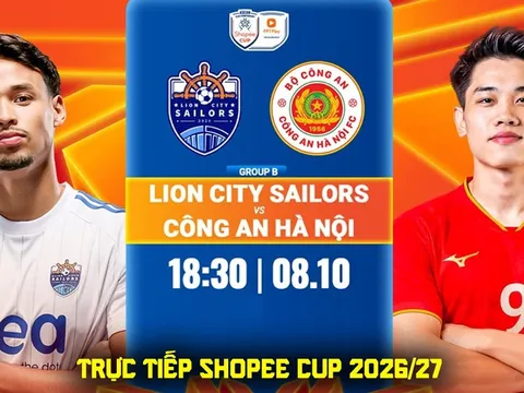 FPTPlay trực tiếp bóng đá Lion City vs CAHN 18h30 ngày 8/10 - Link trực tiếp Cúp C1 Đông Nam Á hôm nay