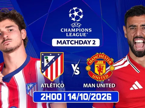 Dự đoán tỷ số Atletico vs Man Utd 2h ngày 14/10 - Nhận định bóng đá Champions League hôm nay