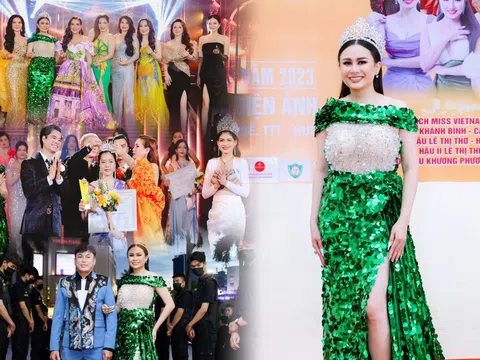Hoa hậu Thiện nguyện Lý Kim Ngân nổi bật với váy xanh trên thảm đỏ