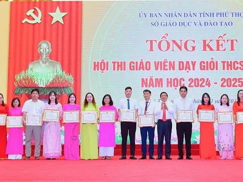 Phú Thọ: 145 giáo viên được công nhận giáo viên dạy giỏi THCS cấp tỉnh năm học 2024 - 2025