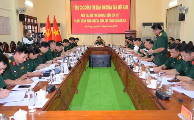 Thượng tướng Đỗ Xuân Tụng kiểm tra công tác đảng, chính trị và nhiệm vụ quân sự tại An Giang